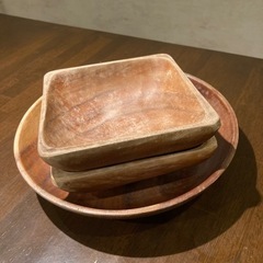 【お譲り先決定】３点　まとめ売り　木材　お皿　おしゃれ　生活雑貨...