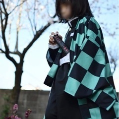 お話中　鬼滅の刃　炭治郎　日輪刀ヒノカミ神楽　コスチュームの画像