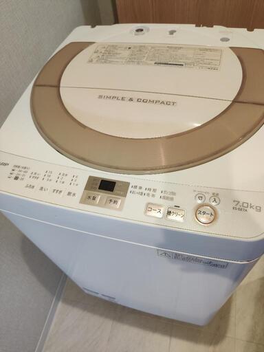 生活家電 シャープ全自動洗濯機