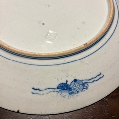 古伊万里染付大皿　レトロの画像