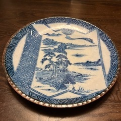 有田焼　風景画　大皿　飾り皿　の画像