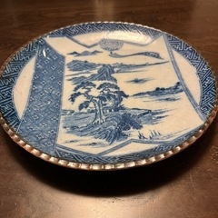 有田焼　風景画　大皿　飾り皿　の画像