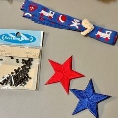 手芸用品色々 フェルト 刺繍糸 端切れなど ハンドメイド用 の画像