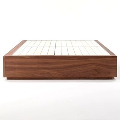 無印良品　MUJI　収納ベッド　セミダブル　ウォールナット　ヘッ...