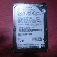 HITACHIノートパソコン用４０Gハードディスク。