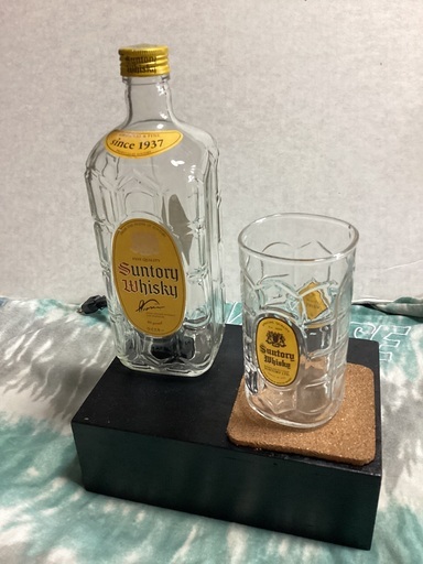 サントリー角瓶利用　卓上ライト　手作り品