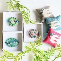 刺繍ブローチ講習会の画像