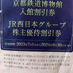 JR株主優待　6月30日まで