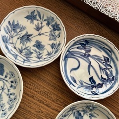 未使用　たち吉　小皿5枚セット　アジサイ紫陽花あじさいの画像