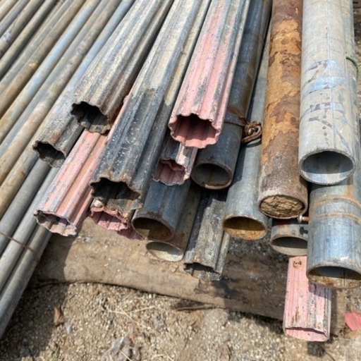 48.6mm単管パイプ22本セット、訳ありばらうり不可