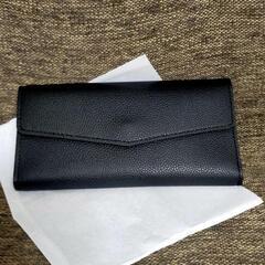 三つ折り財布 女性 レディース ショートミニ財布 カード入れ コンパクトブラックの画像
