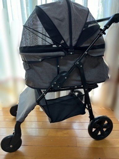 COCOHEART  ココハート4輪ペットバギー 甘えん坊バギーBIG グレー