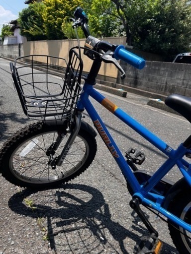 自転車　子供用　18インチ　青　アサヒ購入　クロスバイク