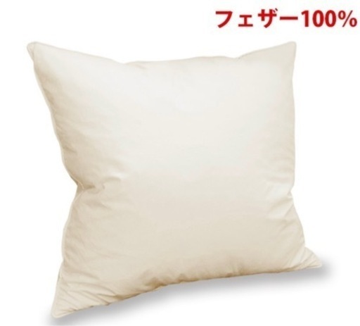 お取引き中【新品未使用】【5個セット】フェザー100%ヌードクッション（45cm✖️45cm）