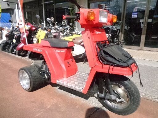 NO.5034　ジャイロエックス　ミニカー登録車　２サイクルエンジン　三輪ビジネススクーター　カスタム車　レッド　☆彡