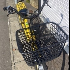 早く売り切りたい為お安くします。自転車　オートライトLED ちょい乗り コンパクト 切り替え付き、カギ付き自転車　ママチャリの画像