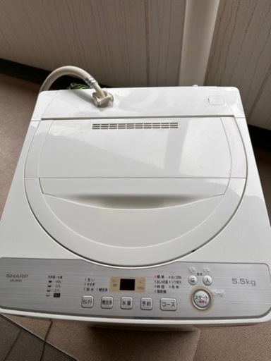 シャープ SHARP 全自動洗濯機 幅56.5cm(ボディ幅52.0cm) 5.5kg ステンレス槽 ホワイト系 ES-GE5C-W