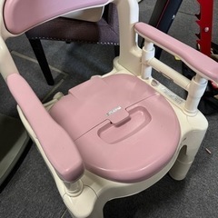 ポータブルトイレ 安寿FX-CP 介護用品 簡易トイレ 中古 ピンクの画像