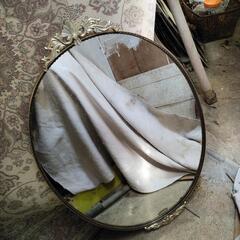 鏡　だ円のかたち家具 ミラー/鏡の画像
