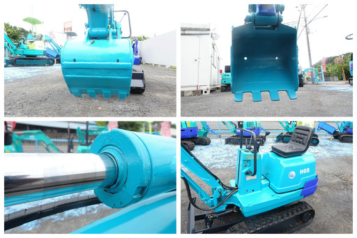 HANIX~ハニス:Ｈ08:中古油圧ショベル◆0.8ｔ◆ミニユンボ◆建設機械 整備済み/ガチャック仕様◆走行2速◆可変脚◆科返却◆倍速
