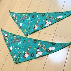 犬 バンダナ 2枚セット クリスマスの画像