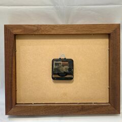 La-Luz ラ・ルース リブレクタングルクロック 掛け時計 壁掛時計 木製 SKP 中古の画像