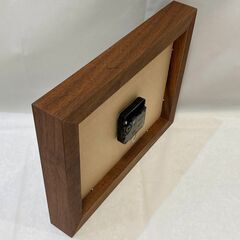 La-Luz ラ・ルース リブレクタングルクロック 掛け時計 壁掛時計 木製 SKP 中古の画像