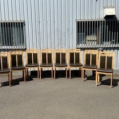 椅子　8脚セット　ウッドチェアー  平成レトロ　家具