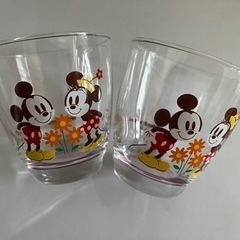グラス コップ カップ Disney ディズニー TDL ミッキー ミニー ピンク ガラスの画像