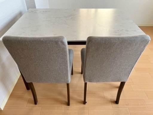 家具　大理石柄　ダイニングテーブルセット