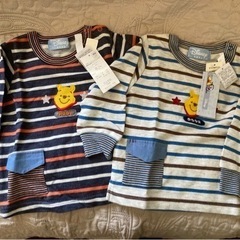 新品ディズニーくまのプーさん長袖トップス同サイズ2枚