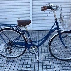 【26インチ自転車】美品❗️6段変速　LEDオートライト付　BAA認定車❗️前後タイヤ、鍵新品❗️スペアキーあり　若林自転車　膳所店　SALE中❗️