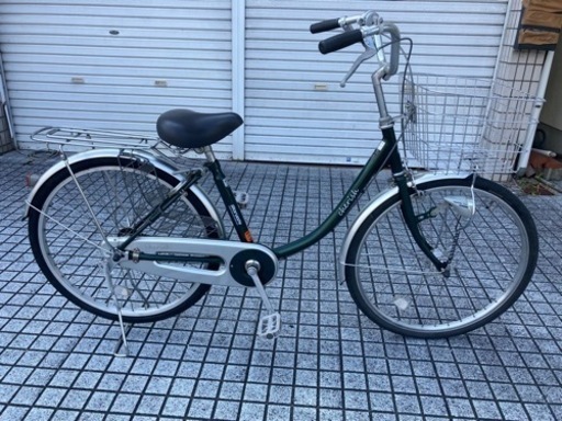 【24インチ自転車】マルイシ製❗️美品❗️変速なし　LEDオートライト付　パンクしにくい太めタイヤ使用❗️前カゴ新品❗️若林自転車　膳所店　SALE中❗️