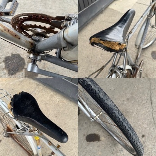 448★岐阜発　△SPARKLE/ロードバイク/2×6段変速/サドル破れあり/変速できません/サビ有り/防犯有り/ジャンク/現状品　R6.4/5★