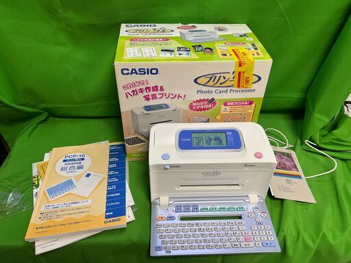 美品★CASIO/カシオ　プリン写ル　PCP-100　早わかりビデオ付き　デジタル写真プリント　ハガキプリント＠左