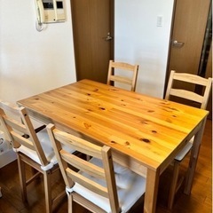 【お譲りします】ダイニングセット(椅子4脚)