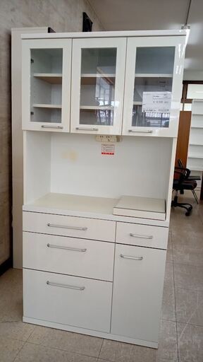★ジモティ割あり★ 株式会社高橋木工所 レンジボード 白 H180×D41×W89 クリーニング済み TJ6407