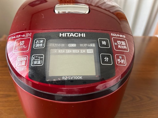 日立IHジャー炊飯器　RZ-SV100K　 2013年製（メタリックレッド）
