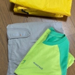 子供用登山服カッパセット宿泊学習　モンベル　150