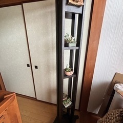 アジアン雑貨　ミラー付小物展示ポールの画像