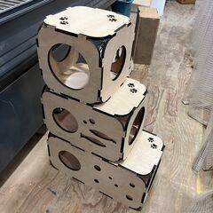 木製BOX  組み立て式 3点セット ラワン　工作　DIYの画像