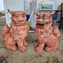 玄関や入り口に‼️】シーサー?オブジェ?赤ペア