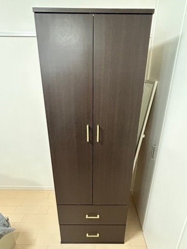 ニトリ　ワードローブ　ダークブラウン