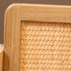 人気のunico(ウニコ)のSOLKシリーズ ダブルベッドフレームです！！ラタンの素材感が魅力のナチュラルなスタイル。丸みを持たせた、やさしい印象で、北欧インテリアのアクセントにも♪の画像