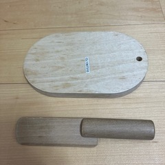 【おまけ】木製　包丁　まな板の画像