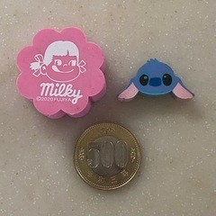 新品 未使用 消しゴム 2個 ペコちゃん ミルキー　スティッチ 