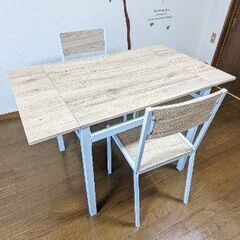 1人〜2人用のダイニングテーブルセット 便利な折り畳める 可変式タイプ