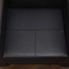 ≪yt1389ジ≫ ITOKI/イトーキ 1人掛け応接ソファ L20-11LN-51BL 本革/合皮 L20シリーズ アームチェア アウトレット家具 60428-13の画像