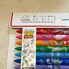 【新品】トイストーリー　消しゴムで消せるカラー芯シャープペン　7色セットの画像