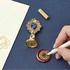 シーリングスタンプ シーリングワックス 入門 ワックスビーズ 封蝋 ギフトセットの画像